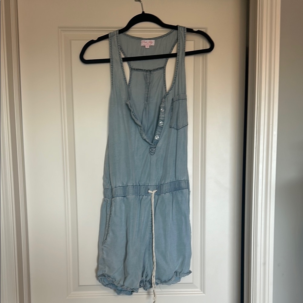 Light Blue Sleeveless Romper